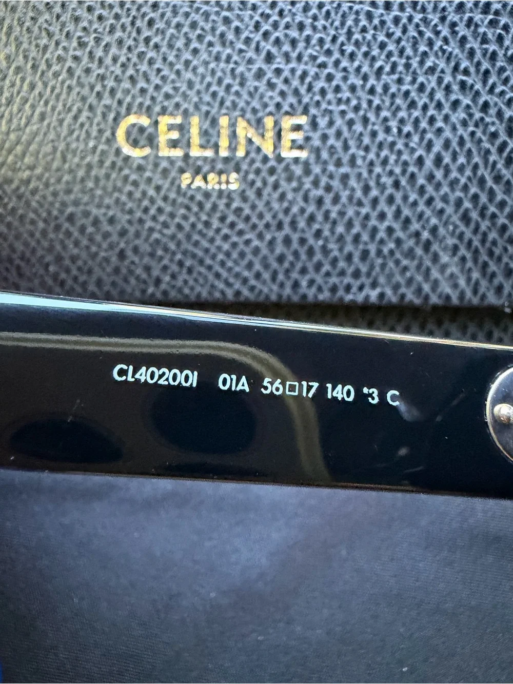 Celine Oversized Black Sunglasses with Dark Gray Lenses